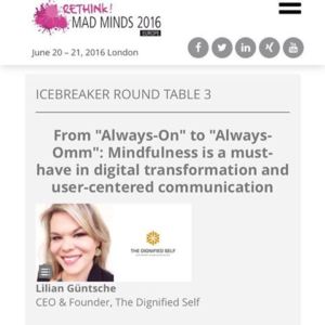 Mindfulness Session by Lilian Güntsche at MAD MINDS 2016