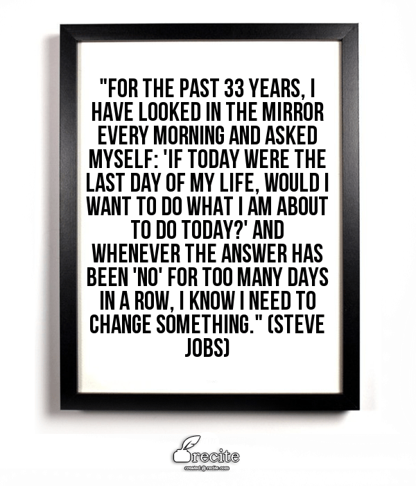 Steve Jobs about life 